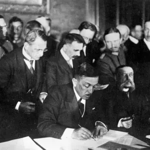 Richard von Kuhlmann signing Peace Treaty, Romania