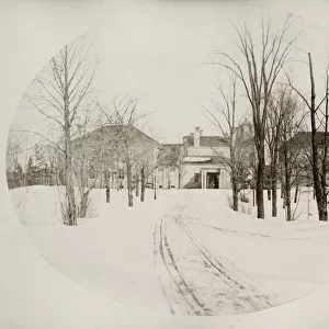 Rideau Hall, Ottawa, Canada, in the snow