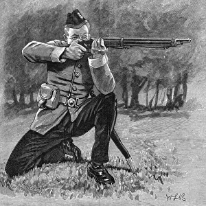 Rifle, kneeling position, 1892