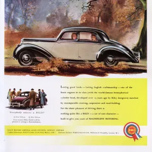 Riley car advertisement, 1953