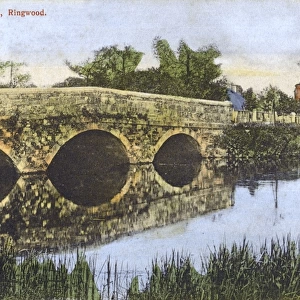 River Avon & Second Bridge, Ringwood, New Forest, Hampshire