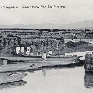 River port in Antananarivo, Madagascar