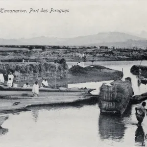 River port in Antananarivo, Madagascar