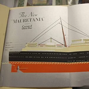 RMS Mauretania launch brochure