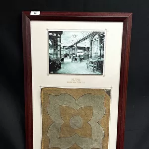 RMS Titanic, Harland and Wolff framed photo and tile