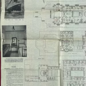 RMS Titanic, plan with photographs