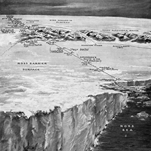 Roald Amundsens route from Framheim to the South Pole, 1911