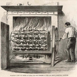 Roasting fifty six geese at once for the inmates of the old