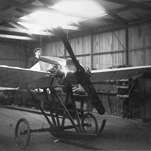 Robert H Barnwell at Stirling in 1910 in the cockpit