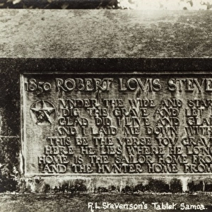 Robert Louis Stevensons Tablet - Samoa