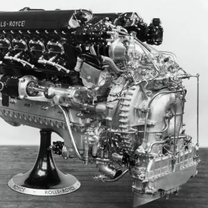 Rolls-Royce Merlin X 10 Supercharged Piston Aero-Engine Print