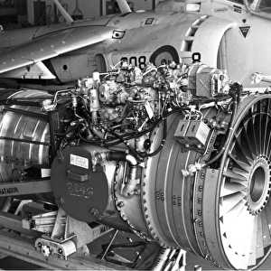 Rolls-Royce Pegasus turbofan alongside a two-seat Matador