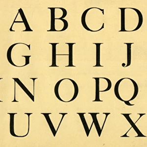 Roman alphabet, upper case A-Z