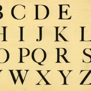 Roman alphabet, upper case A-Z