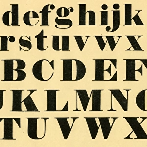 Roman alphabet, upper and lower case A-Z