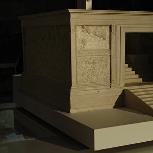 Roman Art. Italy. Ara Pacis Augustae. Plastic model. Scale 1