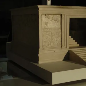 Roman Art. Italy. Ara Pacis Augustae. Plastic model. Scale 1