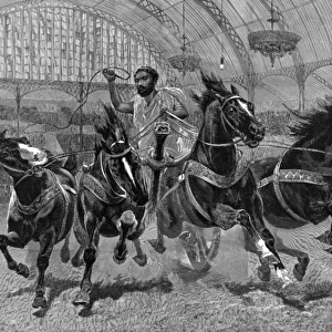 Roman chariot race at Kensington Olympia, 1886