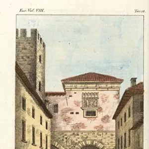 The Roman Gate in Milan, 1800s
