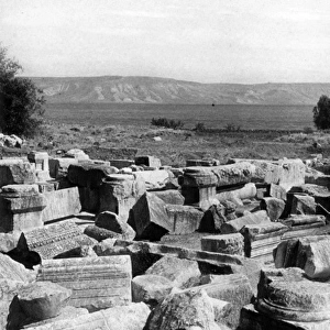 Roman ruins at Capernaum, Sea of Galilee, Israel