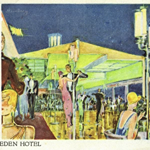 The roof garden of the Eden Hotel, Berlin