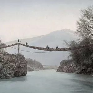 Rope bridge, Fujikawa, Japan, c. 1880 s