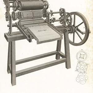 Rotary press printing machine patented by Bacon and Donkin
