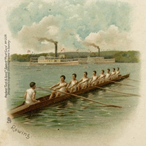 US Rowing Eight on the Mississippi River