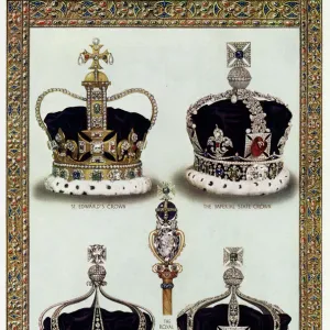 Royal crowns and sceptre