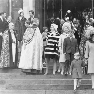 Royal Family at Christmas Service, 1969