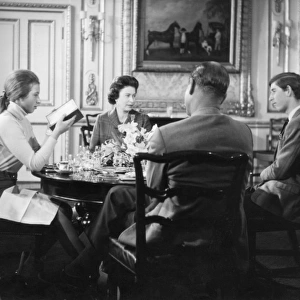 Royal family having lunch