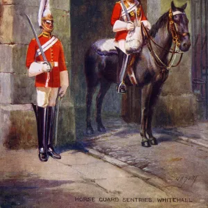 Royal Horse Guard Sentries - Life Guards, Horseguards Parade, Whitehall, London Date