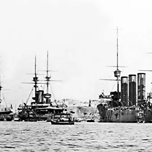 Royal Navy warships in Malta - early 1900s