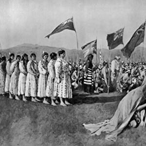 Royal reception of Maoris in New Zealand, 1901