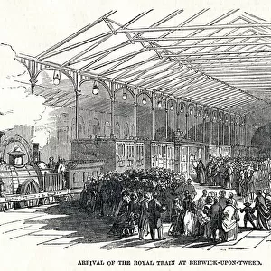 Royal Train at Berwick station 1849