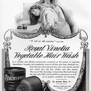 Royal Vinolia vegetable hair wash advertisement