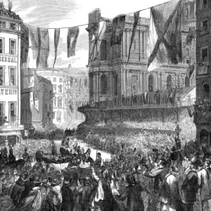 Royal Wedding Procession Print - St Paul's Churchyard, 10th March 1863 Royal Wedding Procession Print - St Paul's Churchyard, 10th March 1863