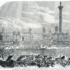 Royal Wedding Procession Print, Trafalgar Square, 10th March 1863 Royal Wedding Procession Print, Trafalgar Square, 10th March 1863
