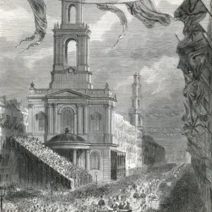 Royal Wedding 1863 Print: Procession at the Strand Royal Wedding 1863 Print: Procession at the Strand