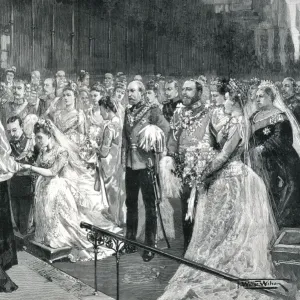Royal Wedding Print 1891 - St Georges Chapel Royal Wedding Print 1891 - St Georges Chapel