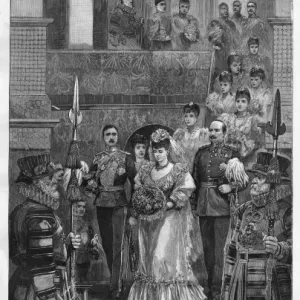 Royal Wedding Print 1893 - Princess May of Teck Bridal Procession Royal Wedding Print 1893 - Princess May of Teck Bridal Procession