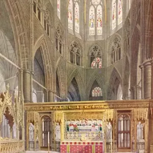 Print of the Duke of York's wedding at Westminster Abbey altar, 1923 Print of the Duke of York's wedding at Westminster Abbey altar, 1923