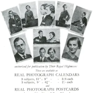 Royal Wedding 1934 Print - Photographic Postcard Royal Wedding 1934 Print - Photographic Postcard