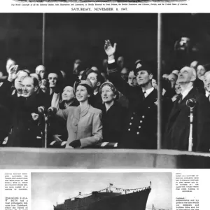 Print of Royal Wedding 1947 at Clydebank Print of Royal Wedding 1947 at Clydebank