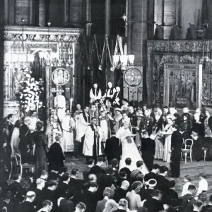 Black and white Print of Royal Wedding 1947 Black and white Print of Royal Wedding 1947