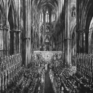 Print of the Royal Wedding 1947 at Westminster Abbey Print of the Royal Wedding 1947 at Westminster Abbey
