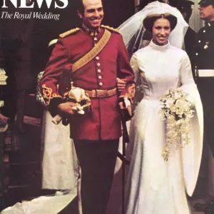 Mariage royal 1973 - couverture ILN. Mariage royal 1973 - couverture ILN.