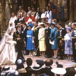 Print of Prince Andrew and Sarah's 1986 Royal Wedding Ceremony Print of Prince Andrew and Sarah's 1986 Royal Wedding Ceremony