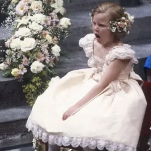 Royal Wedding 1986 Print: Yawning Bridesmaid Royal Wedding 1986 Print: Yawning Bridesmaid