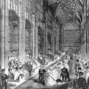 Print of Royal Wedding Ceremony 1863 - Nave Procession Print of Royal Wedding Ceremony 1863 - Nave Procession